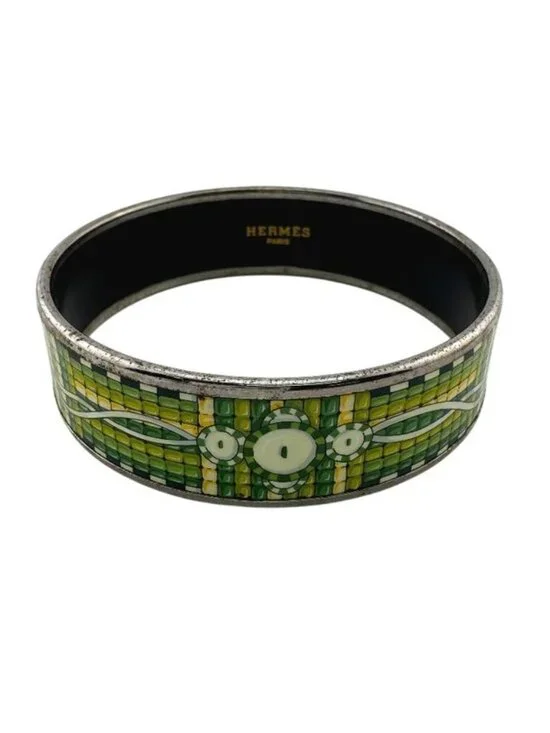 Hermes Cloisonne Bracelet Enamel GM Bangle - Picture 3 of 8